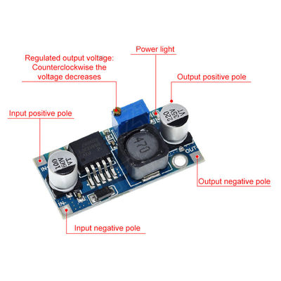 Verstelbare spanningsregelaar LM2596S DC-DC-converterbord voor stap-down stroomvoorziening