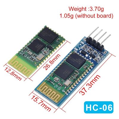 Draadloze Bluetooth-module HC-05 HC-06 RF-transceiver met 2,4G-frequentie, 3,3V TTL-niveau en 10 meter bereik UART-converter