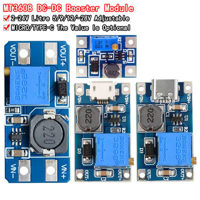 Creatall MT3608 DC-DC Boost Module 2A Boost Board Input Voltage 2-24V Output Voltage 30V