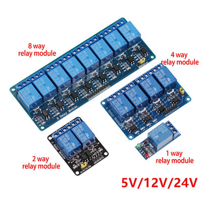 Hoog- en laagniveau-aansluiting 5V/12V/24V Schild voor Arduino 1 2 4 6 8 Channel Relay Module