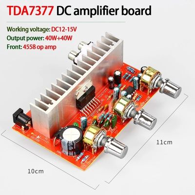 TDA7377 40W*2 DC12V Auto DIY Stereo Versterker Module voor Elektronische Projecten