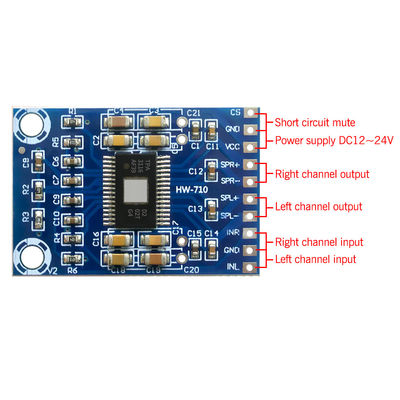 TPA3116D2 Chip Digital Amplifier Board met 50W+50W uitgang en 12V-24V gelijkstroom