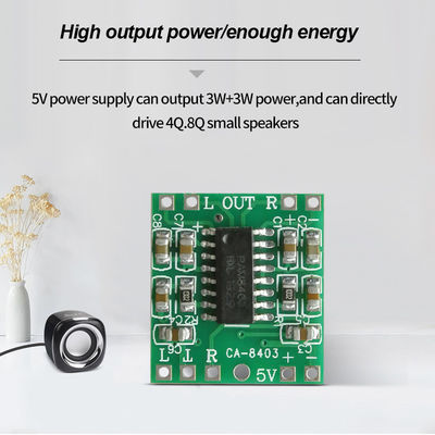 2*3W DC 5V Ultrakleine PMA8403 Klasse D audioversterkerkaart voor miniluidsprekers