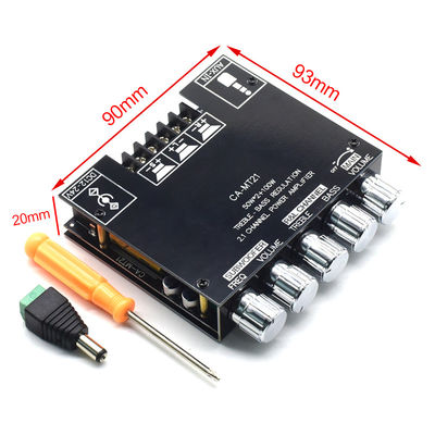 CA-MT21 2.1 Kanaal BT 5.0 Subwoofer Versterker Board 2*50W+100W 12-24V AMP+BT