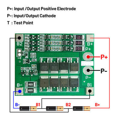 CA-3S-25A-B-T Li-Ion 18650 BMS PCM Batterijbeschermingsbord BMS PCM met evenwicht voor Li-Ion Lipo-batterijcellen