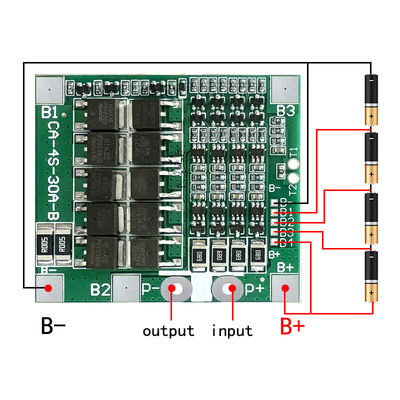 CA-4S-30A-B Lithium 18650 BMS Batterijbeschermingsbord 30A 14.8V 12.8V 4s BMS-bord