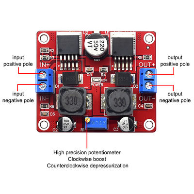 CA-2577 DC-DC automatische spanningsregulatiemodule compatibel met zonnepaneel LM2596S 3A step down/up module