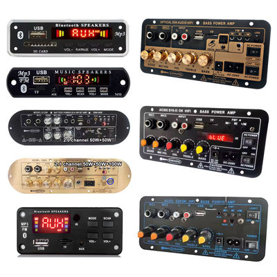 D50 Versterkerbord Met Optisch Audio BT AMP USB FM Radio TF Player Zwart Voor Huis Auto