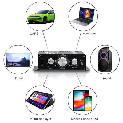 AK-270 12V 30W + 30W 2.0 Channel Bluetooth Power Amplifier voor Home Theater
