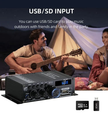 AK-380 2.0 Channel Bluetooth v5.0 Audio Versterker met 100-300W uitgangsvermogen voor Home Theater