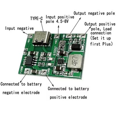 Type-C USB 3.7V 9V 5V 2A DC-DC Converters Board Mount Lithium Li-ion 18650 Batterijoplader 18650 Charger Step Boost Voeding
