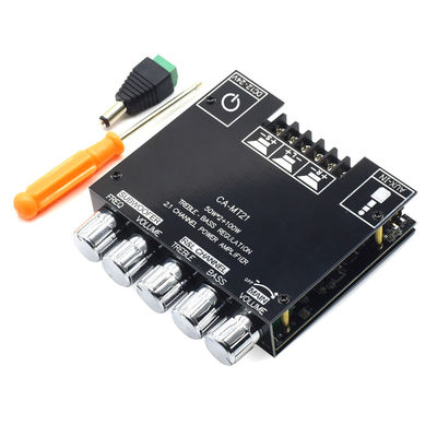 ZK-MT21 2.1 Channel Subwoofer Versterker Module 5.0BT 12V 24V 2*50W+100W Power Home Use Plastic Board voor luidspreker systeem