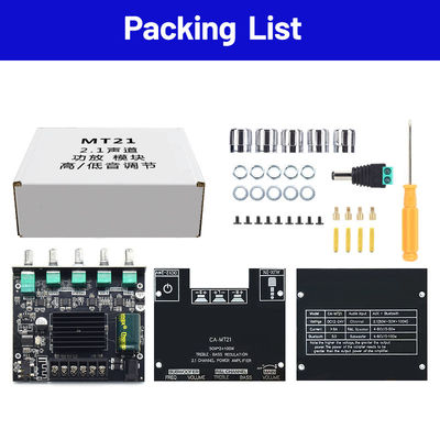 ZK-MT21 2.1 Channel Subwoofer Versterker Module 5.0BT 12V 24V 2*50W+100W Power Home Use Plastic Board voor luidspreker systeem