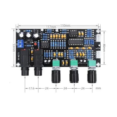 XH-M273 PT2399 Digitale Voorversterker Board 12-24V DC met Stereo Frequentie voor Karaoke Microfoon Controle
