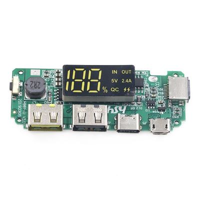Dual USB 5V 2.4A Micro/Type-C LED USB Mobile Power Bank 18650 Oplaadmodule Lithiumbattery Charger Board Circuit Protection