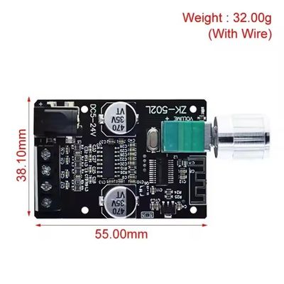 ZK-502L Mini voor Bluetooth 5.0 DC 5-24V 50Wx2 Stereo Power Amplifier Draadloos Audio Digital Board voor Bluetooth Amplifier Spe