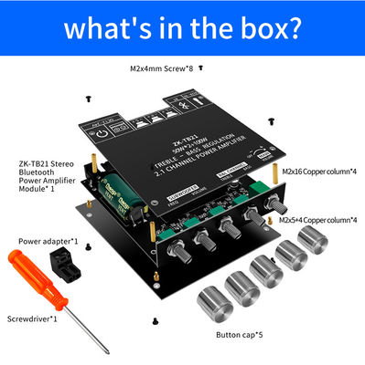ZK-TB21 5.0 Subwoofer 50W*2+100W 2.1 Channel Power Audio Stereo Bass AMP TPA3116D2 Versterker Board ZK-TB21