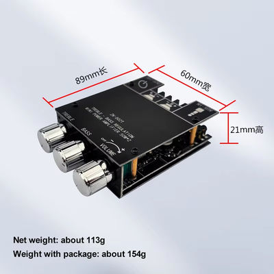 TPA3116D2 Subwoofer Audio Amplifier Module ZK-502T 2-Channel Audio Stereo Board met 2*50W Bass AMP en AUX Communicatie