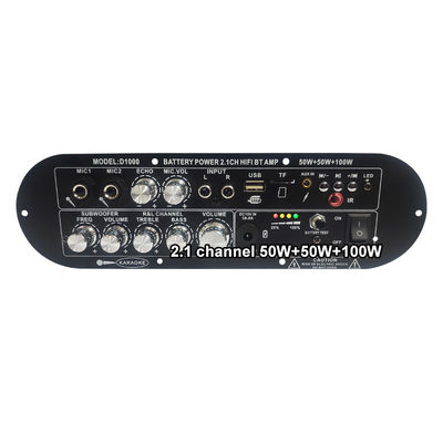 D1000 2.1 Channel Digital Amplifier Board 50W+50W+100W 12V Subwoofer Power Amplifier met High/Low Tone Control