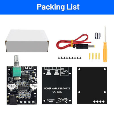 ZK-502L 2.0 Channel Digital Amplifier Board Home Theater HIFI Versterker met BT5.0 50WX2 Metal Material Stereo Board ZK-502L