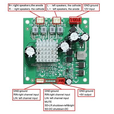 CA-3138A 5V Dual Channel Versterker Board 2x50W 8-24V Input