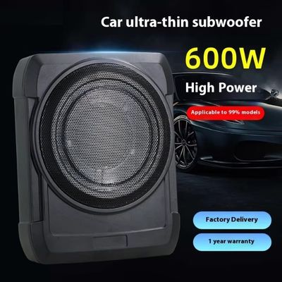 Nieuwe 8-inch ultradunne autosubwooferversterker actief high-power audiosysteem gemodificeerde kanon 12V 600W subwoofer auto audiosysteem