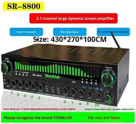 Pak:Cyclone No. 8 geschilderde drie-weg huisversterker luidspreker set met SR8800 versterker en 10-inch subwoofer