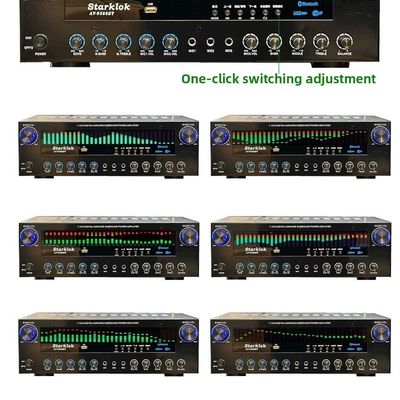 AV-9388BT/AV-999BT 2200W/1200W Professionele 7-Kanaals BT Draadloze Versterker High-Fidelity Home Theater 7.1 Luidsprekersysteem Metaal