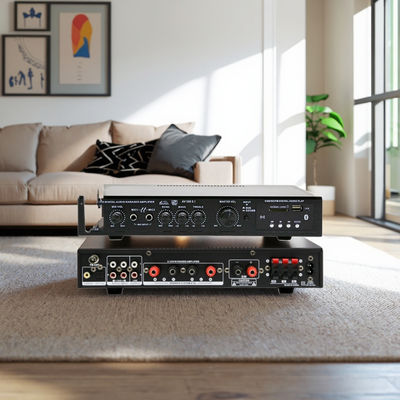 5.1CH 120W*2+25W*3 HIFI-versterker met optische coaxiale ingang, BT 5.0, Super Bass, voor thuisbioscoop, karaoke en feestjes