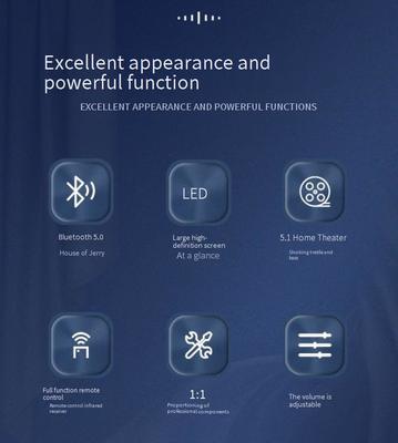 A600Y Active Home Theater Power Amplifier 5.1 Multi-channel 5*50W+100W Onafhankelijk instelbare afstandsbediening BT 5.3 Subwoofer