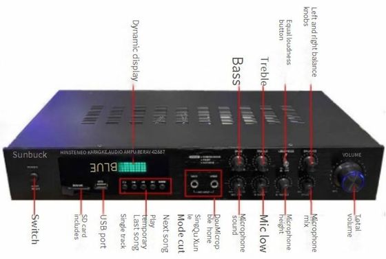 Av-628BT Home Audio 5-kanaal 800W High Power Versterker 110V/220V Draadloze ontvanger met BT-connectiviteit