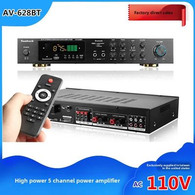 Av-628BT Home Audio 5-kanaal 800W High Power Versterker 110V/220V Draadloze ontvanger met BT-connectiviteit