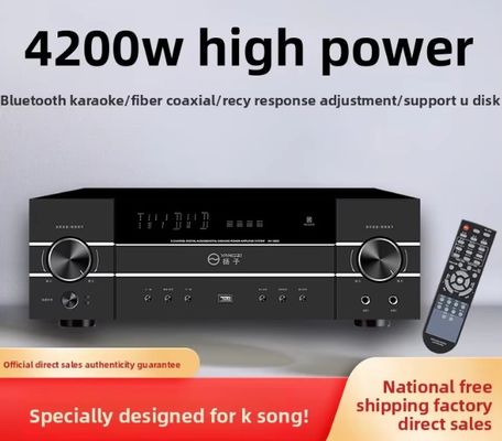 5.1CH 4200W High-Power Pro Audio Versterker met Anti-Feedback, BT Wireless, voor Home Karaoke Stage Performance KTV Meeting