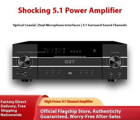 5.1CH 4200W High-Power Pro Audio Versterker met Anti-Feedback, BT Wireless, voor Home Karaoke Stage Performance KTV Meeting