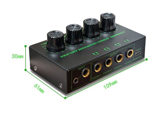 4-weg RGB Monitor Hoofdtelefoonversterker Stereo Audio Geluidskaart & Mixer Audio Hoofdtelefoonverdeler