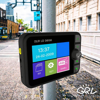 2,4-inch Kleuren LCD DAB/DAB+ Radio Ontvanger BT Draadloos Compatibel MP3-speler FM Auto Digitaal Signaal Uitzending voor 1 Jaar