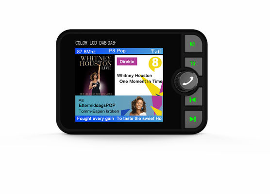 2,4-inch Kleuren LCD DAB/DAB+ Radio Ontvanger BT Draadloos Compatibel MP3-speler FM Auto Digitaal Signaal Uitzending voor 1 Jaar