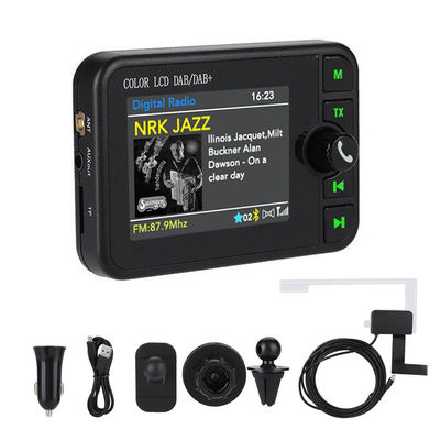 2,4-inch Kleuren LCD DAB/DAB+ Radio Ontvanger BT Draadloos Compatibel MP3-speler FM Auto Digitaal Signaal Uitzending voor 1 Jaar