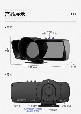 2023 OBD2 GPS Snelheidsweergave Slimme Meter met Head-Up Display (HUD) Meerdere Interface voor Auto-elektronica