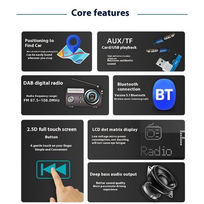 Creatall Special Opruiming 2.5D Touchscreen Auto MP3-speler met BT Draadloze USB-interface DAB Digitale Radio Oplader