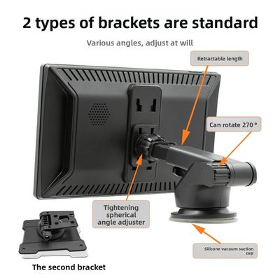 Creatall 9-inch draagbare high-definition MP5-speler met groot scherm, bedrade/draadloze Carplay voor Bluetooth-dashboard, 1 jaar