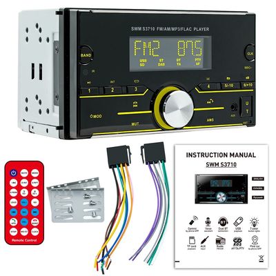 Creatall 12V Dual-Disk Auto MP3-speler Smart voor Bluetooth Auto Versterker Radio Kleurrijk Licht Aux SD-kaart Aansluiting 1 jaar