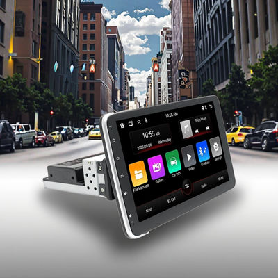 Creatall 10.1 inch Centrale besturingswagen Android GPS-navigatie-eenheid CarPlay voor BT USB 360 graden draaiend scherm Single Head