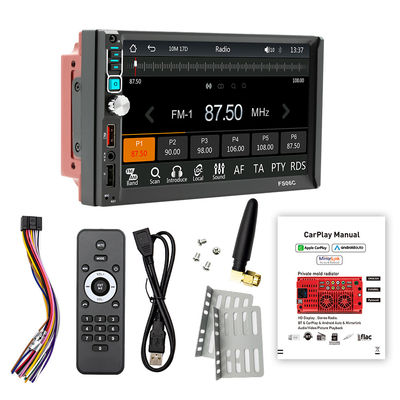 Creatall 7-inch Dual Reel Reverse Camera MP5 Speler voor Bluetooth Centrale besturingsscherm CarPlay Navigatie Android Auto Mirror