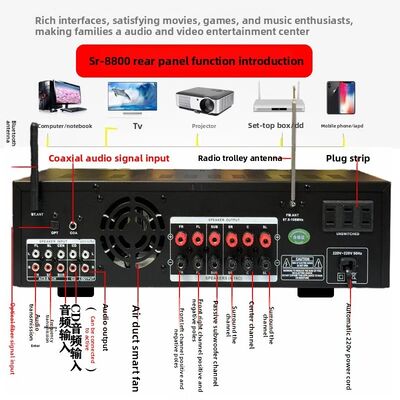 SR-8800 5.1 Channel Home Versterker met Private Mould en OEM Brand Customization