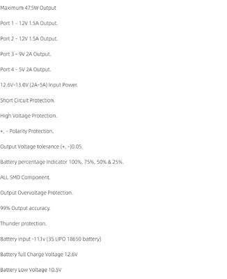 CA-403S Mini Router Ononderbroken Voeding Board met 40W Uitgang 11.1V Batterij Ingang en Kortsluitingsbeveiliging