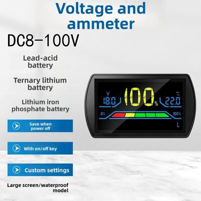 Two-wire Digital Voltmeter for Lead-Acid and Lithium Batteries 12V-48V Display Head Model 8856A Shenzhen Made