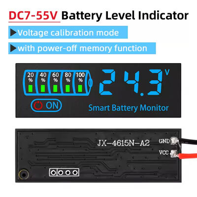 DC7-55V 3S-14S Battery Level Indicator 12V 24V 36V 48V 18650 Lipo Lithium Board Voltage Tester PCB Base Material Charging Tester
