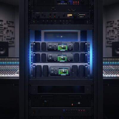 Cross-border 4.0 Channel Professional Stage Performance Wedding Speaker KTV Power Amplifier Post-amplifier High-fidelity Metal
