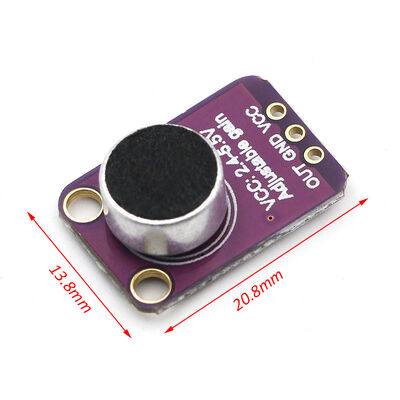 GY-MAX4466 Electret Microphone Amplifier with Adjustable Gain